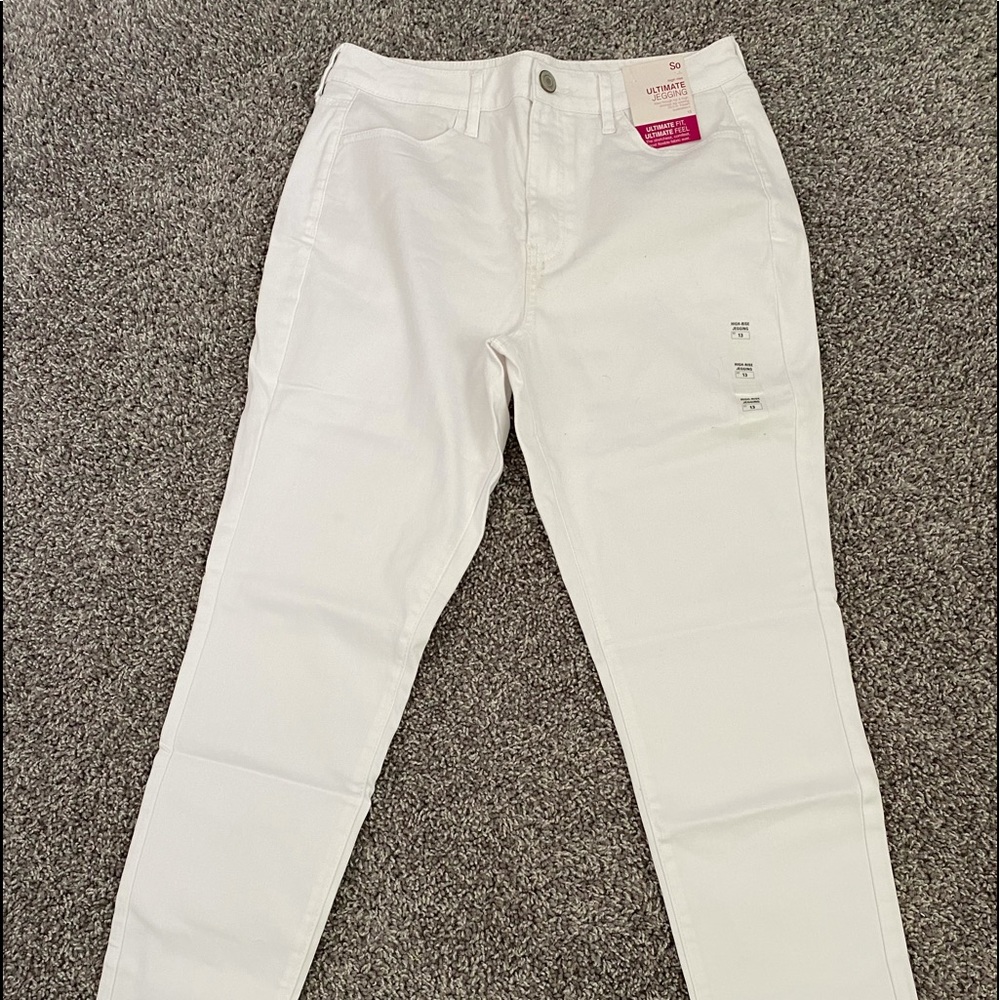 High Rise White Jeggings